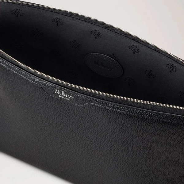 Mulberry Laptop -Hülle schwarzes kleines klassisches Getreide