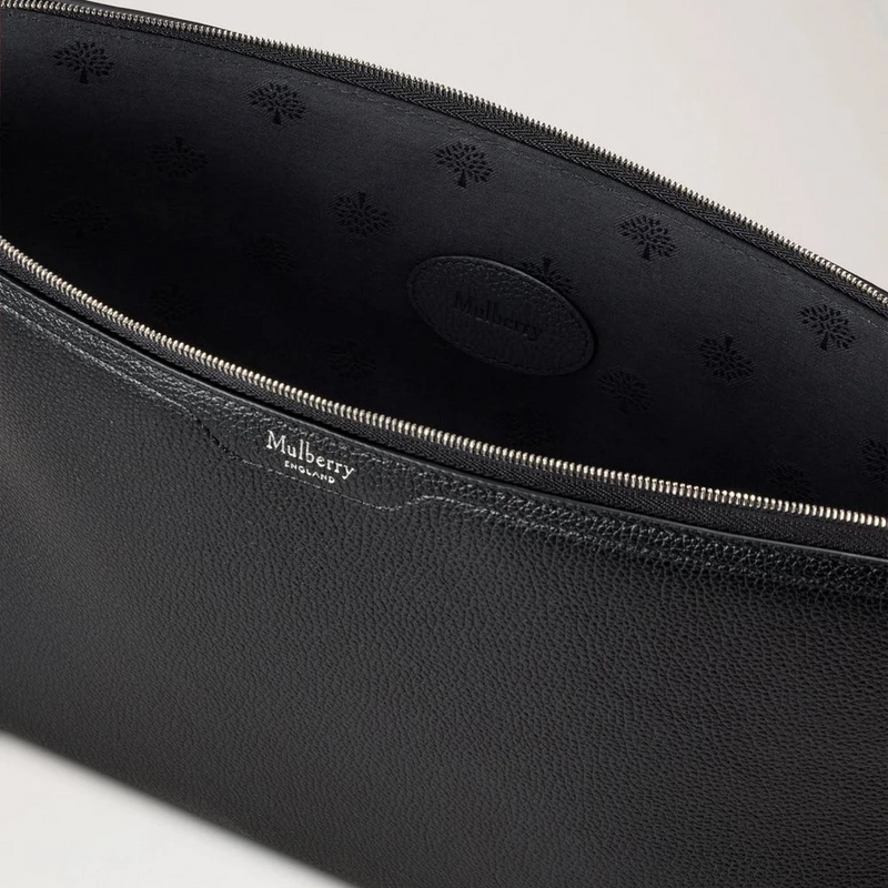 Mulberry Laptop -Hülle schwarzes kleines klassisches Getreide