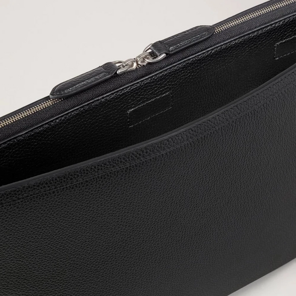 Mulberry Laptop -Hülle schwarzes kleines klassisches Getreide
