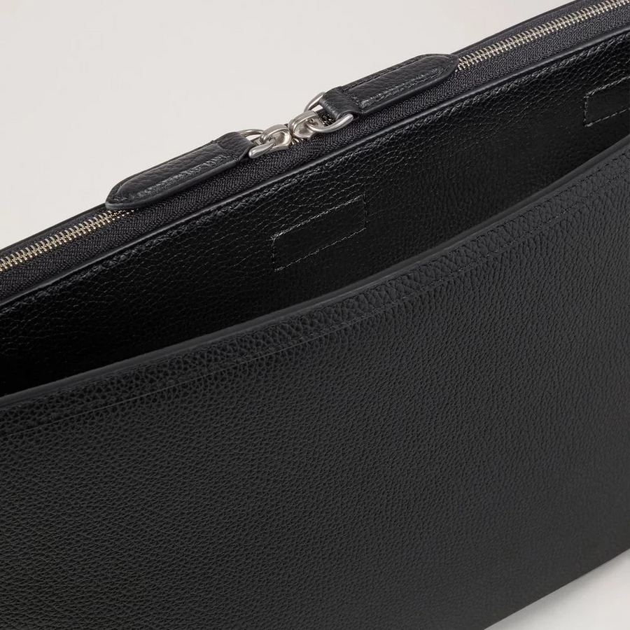 Mulberry Laptop -Hülle schwarzes kleines klassisches Getreide