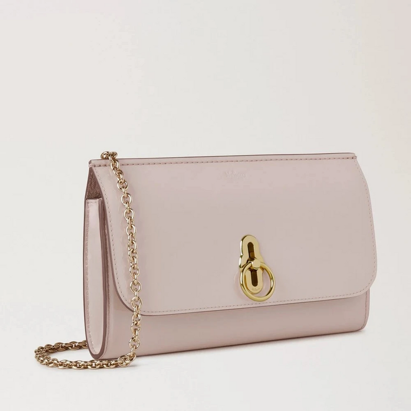 Mulberry Amberley Clutch Blossom Pink Soft Patent