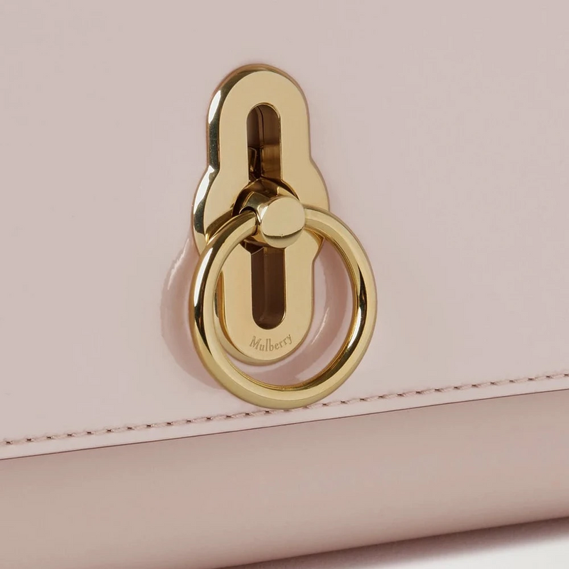 Mulberry Amberley Clutch Blossom Pink Soft Patent