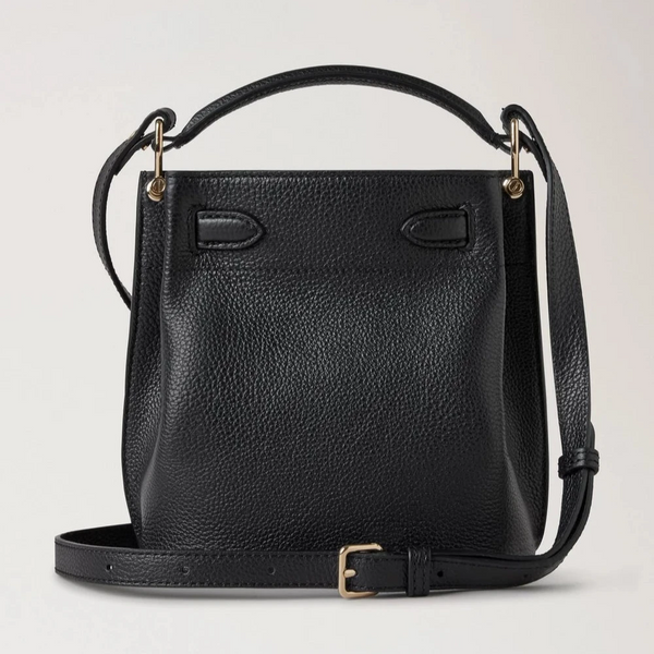 Mulberry Mini Islington Bucket Bag Kleine klassische Narbung Schwarz
