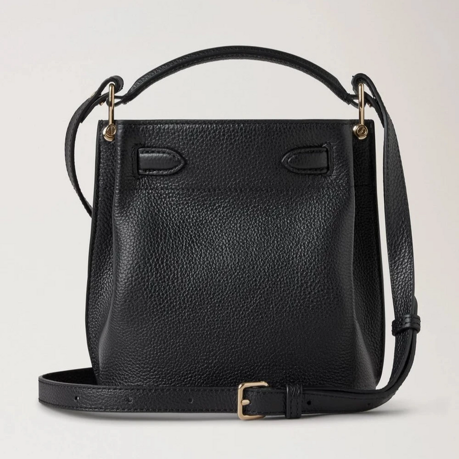 Mulberry Mini Islington Bucket Bag Kleine klassische Narbung Schwarz