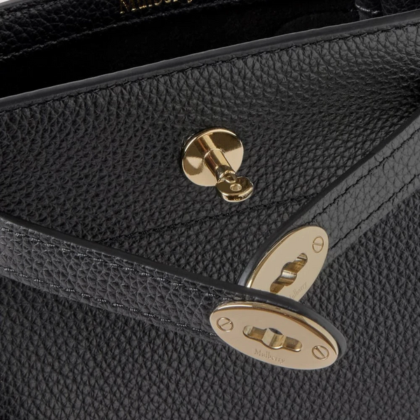 Mulberry Mini Islington Bucket Bag Kleine klassische Narbung Schwarz