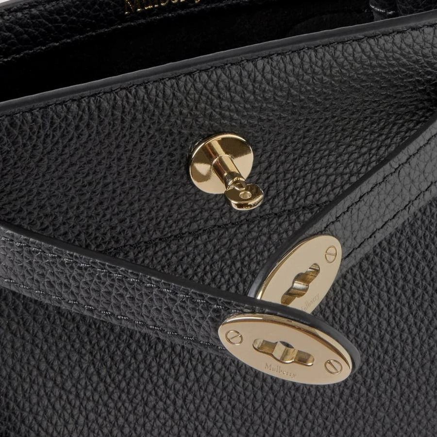 Mulberry Mini Islington Bucket Bag Kleine klassische Narbung Schwarz