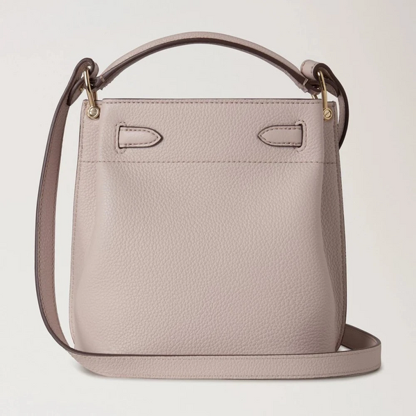 Mulberry Mini Islington Bucket Bag, klein, klassische Narbung, Blütenrosa