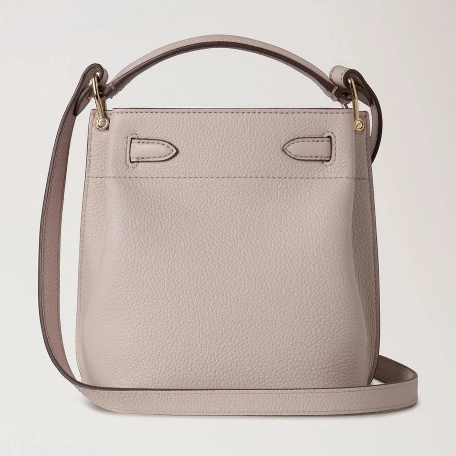 Mulberry Mini Islington Bucket Bag, klein, klassische Narbung, Blütenrosa