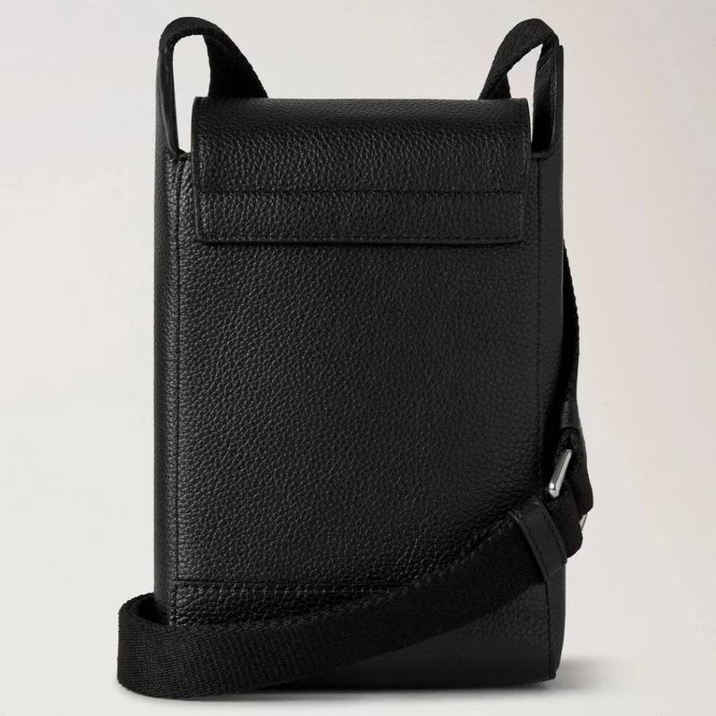 Mulberry Chiltern Handytasche Leder mit klassischer Narbung in Schwarz