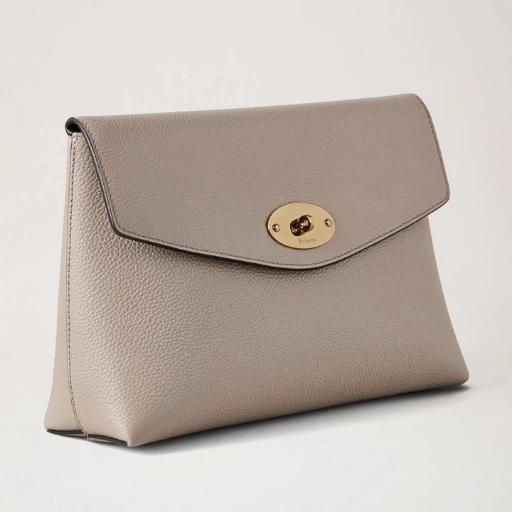Mulberry Große Darley Kosmetiktasche Cashmere Taupe Small Classic Grain 