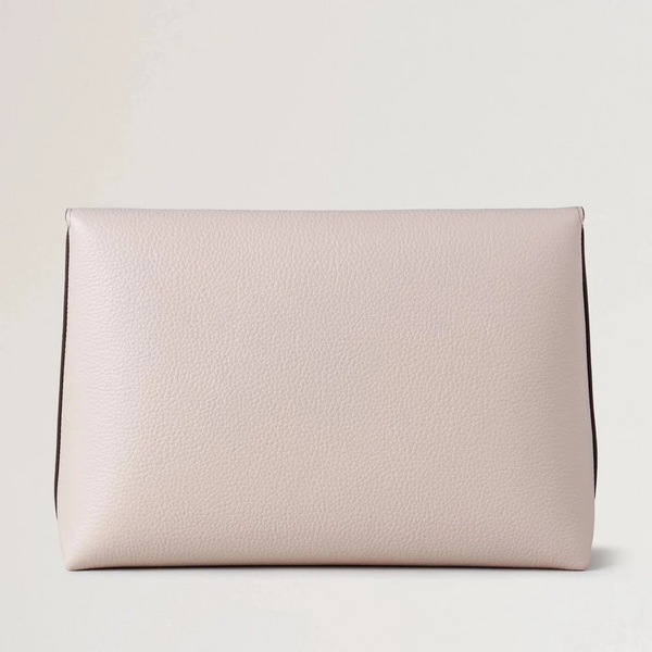 Mulberry Großes Darley Kosmetiktäschchen Leder mit klassischer Narbung in Blütenrosa