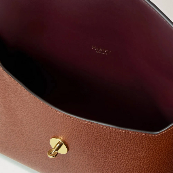 Mulberry Großes Darley Kosmetiktäschchen aus Eichenholz mit feiner klassischer Narbung