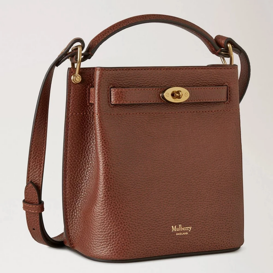 Mulberry Mini Islington Bucket Eiche zweifarbig mit kleiner klassischer Maserung