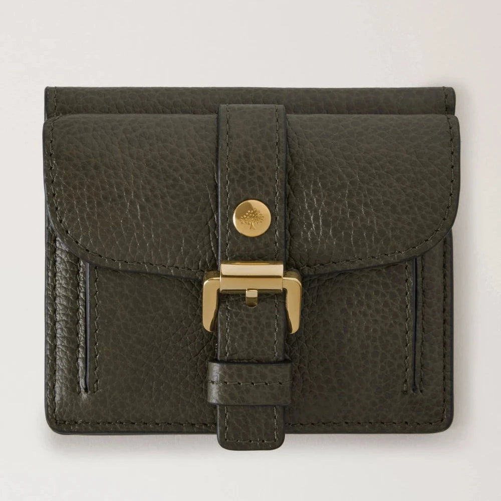Mulberry Roxanne Wallet Small Classic Grain Juniper Grün 