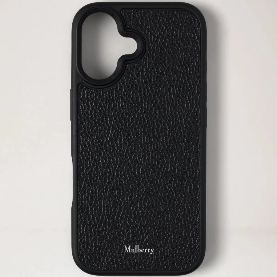 Mulberry Iphone 17 Hülle Small Classic Grain Schwarz