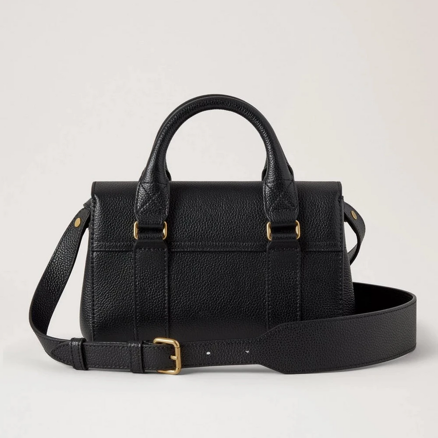 Mulberry Mini Heritage Bayswater Small Classic Grain Schwarz