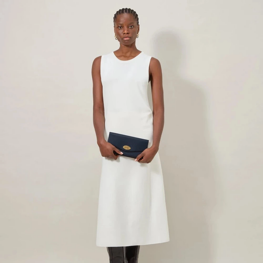 Mulberry Darley Kleine Clutch mit klassischer Körnung, Nachthimmel