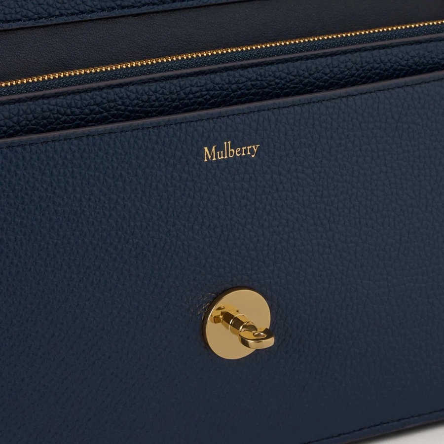 Mulberry Darley Kleine Clutch mit klassischer Körnung, Nachthimmel