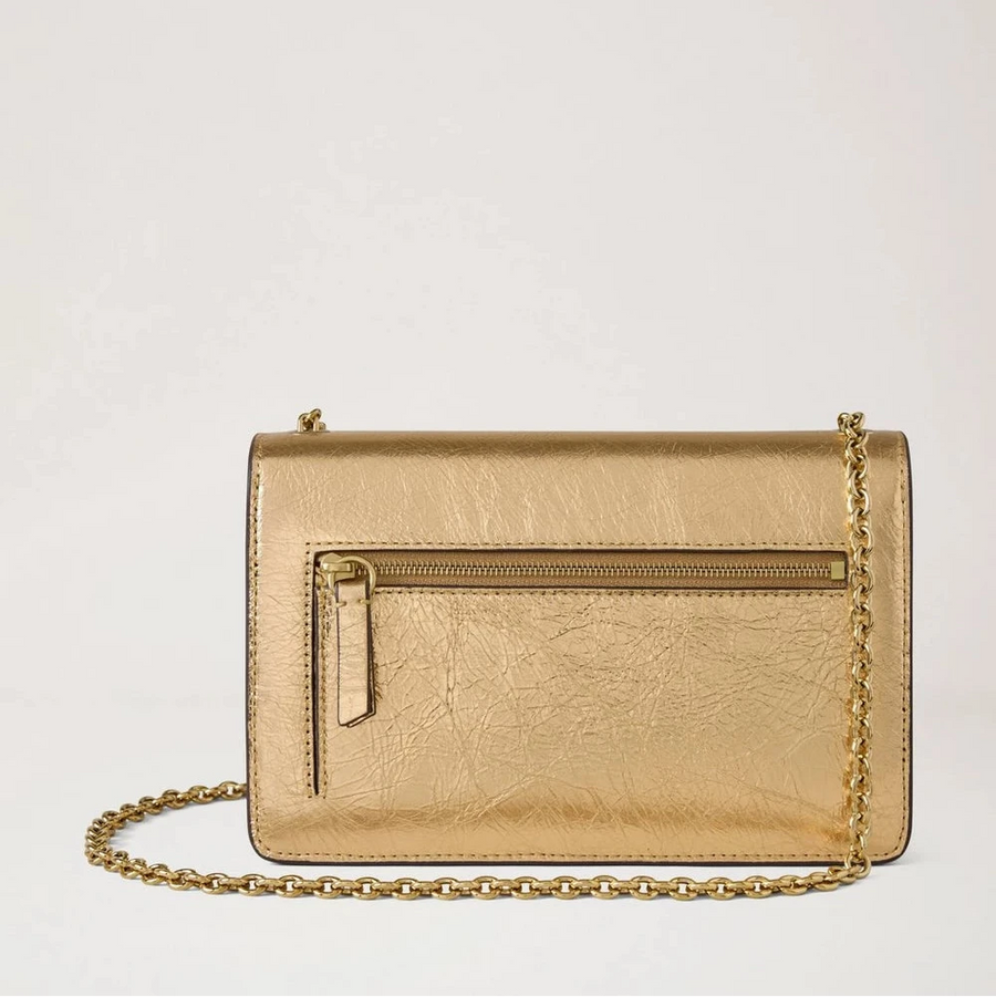 Mulberry Klein Darley Zerknittertes metallisches Somerset-Gold