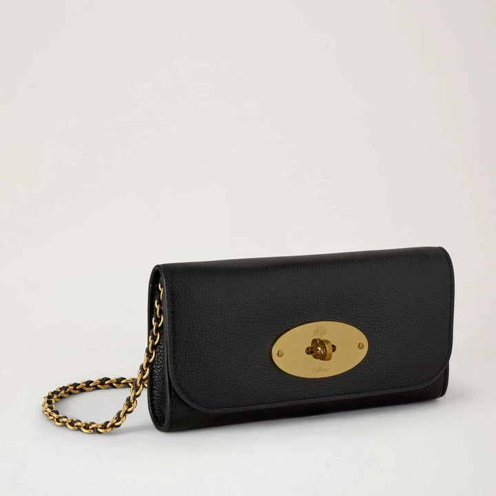 Mulberry Lily Kettenbörse Small Classic Grain Schwarz 