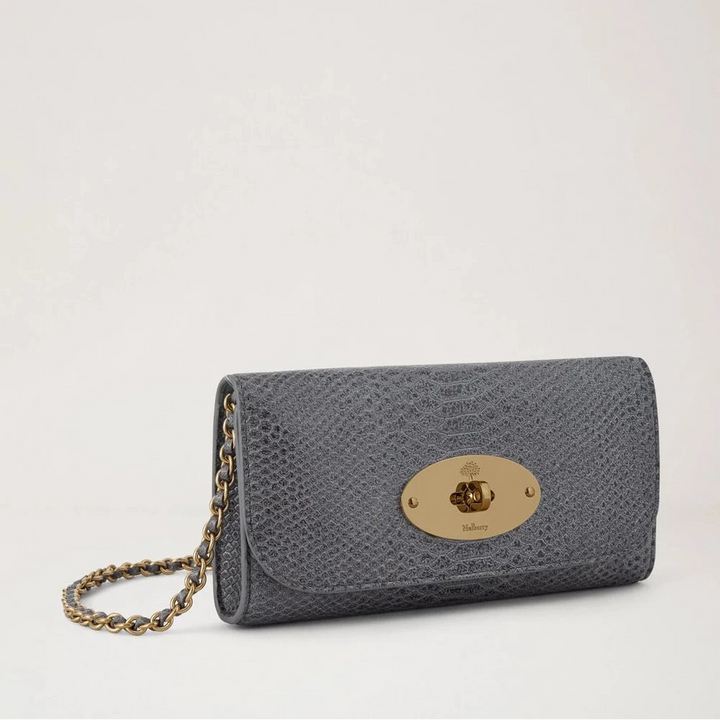 Mulberry Lily Chain Wallet Foggy Grey Waxed Snake Print – Produktbild 2