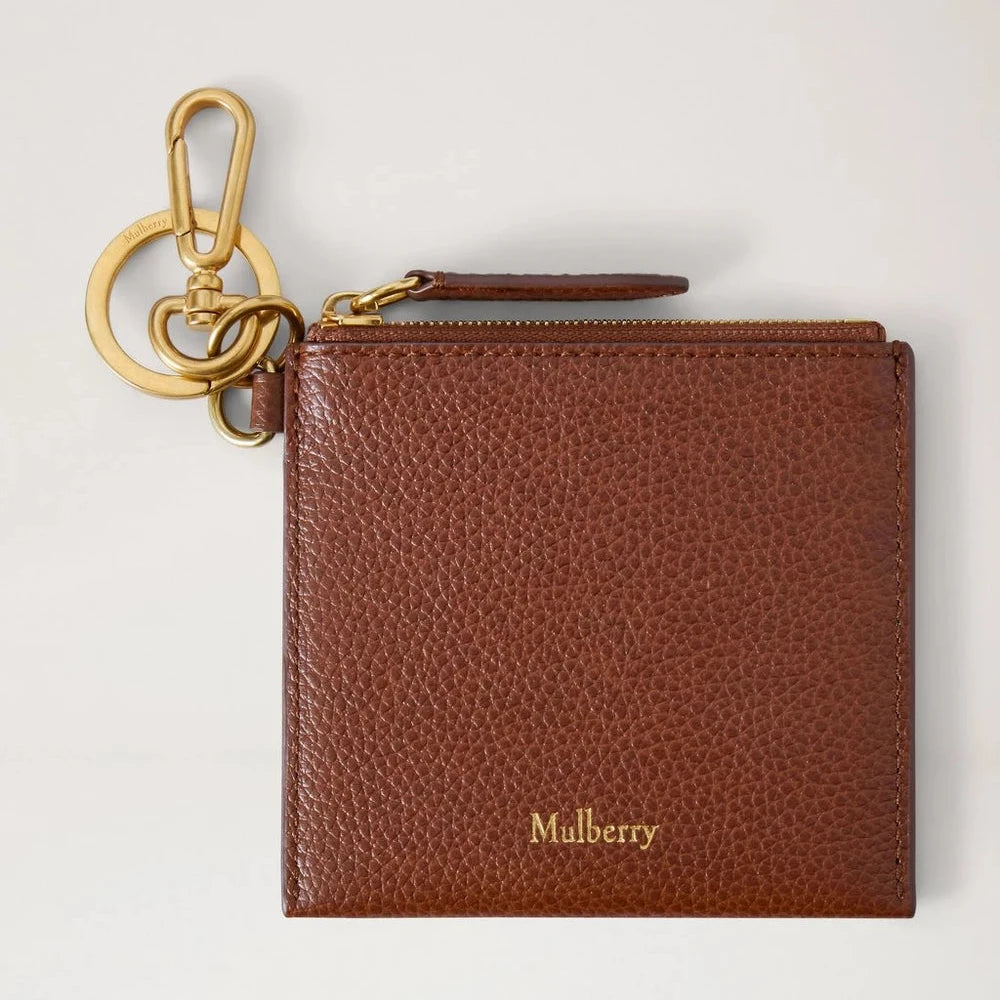 Mulberry Clip Zipped Kreditkartenetui Oak Two-Tone Small Classic Grain 