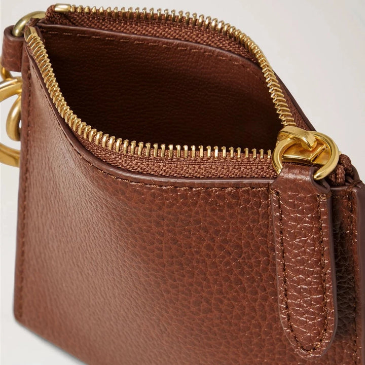 Mulberry Clip Zipped Kreditkartenetui Oak Two-Tone Small Classic Grain 
