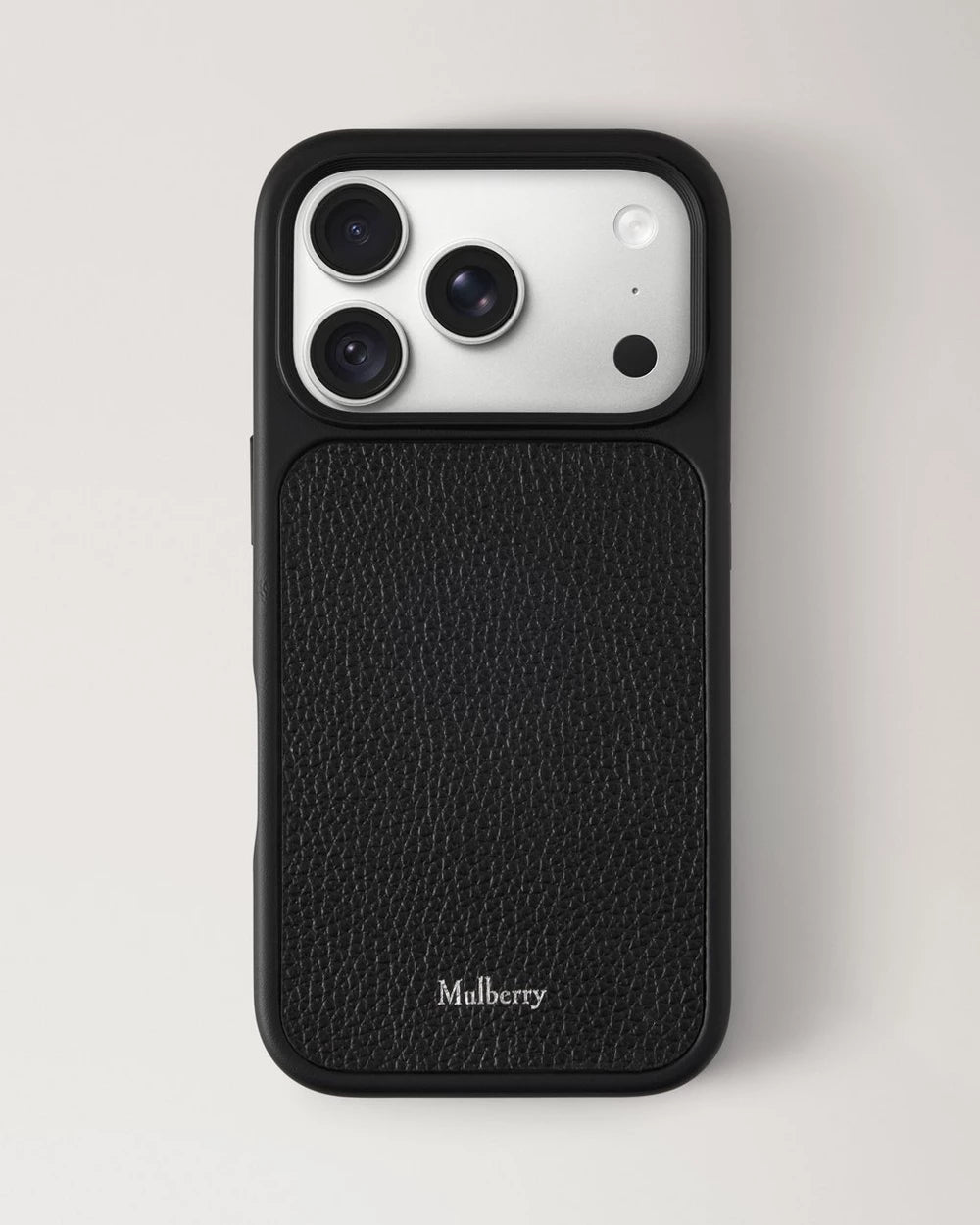 Mulberry iPhone 18 Hülle Schwarz Small Classic Grain – RL9115/205A100