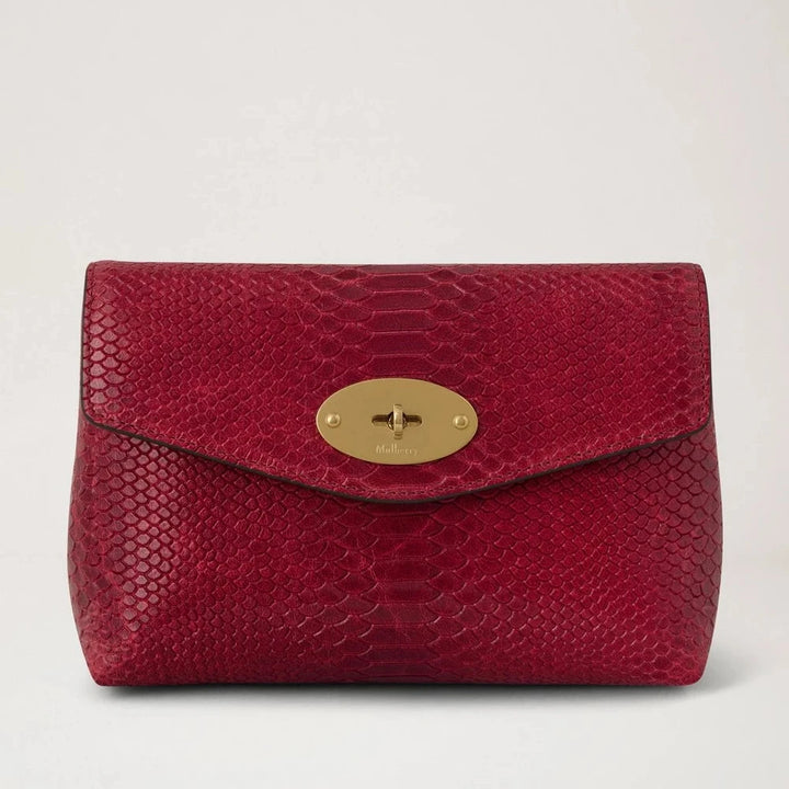 Mulberry Darley Kosmetiktasche Waxed Snake Apple Red 