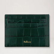 Mulberry Continental Kreditkartenetui Emerald Shiny Croc 