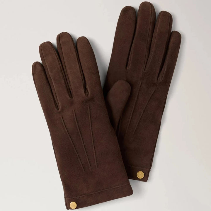 Mulberry Darley Weiche Wildlederhandschuhe Ebony 