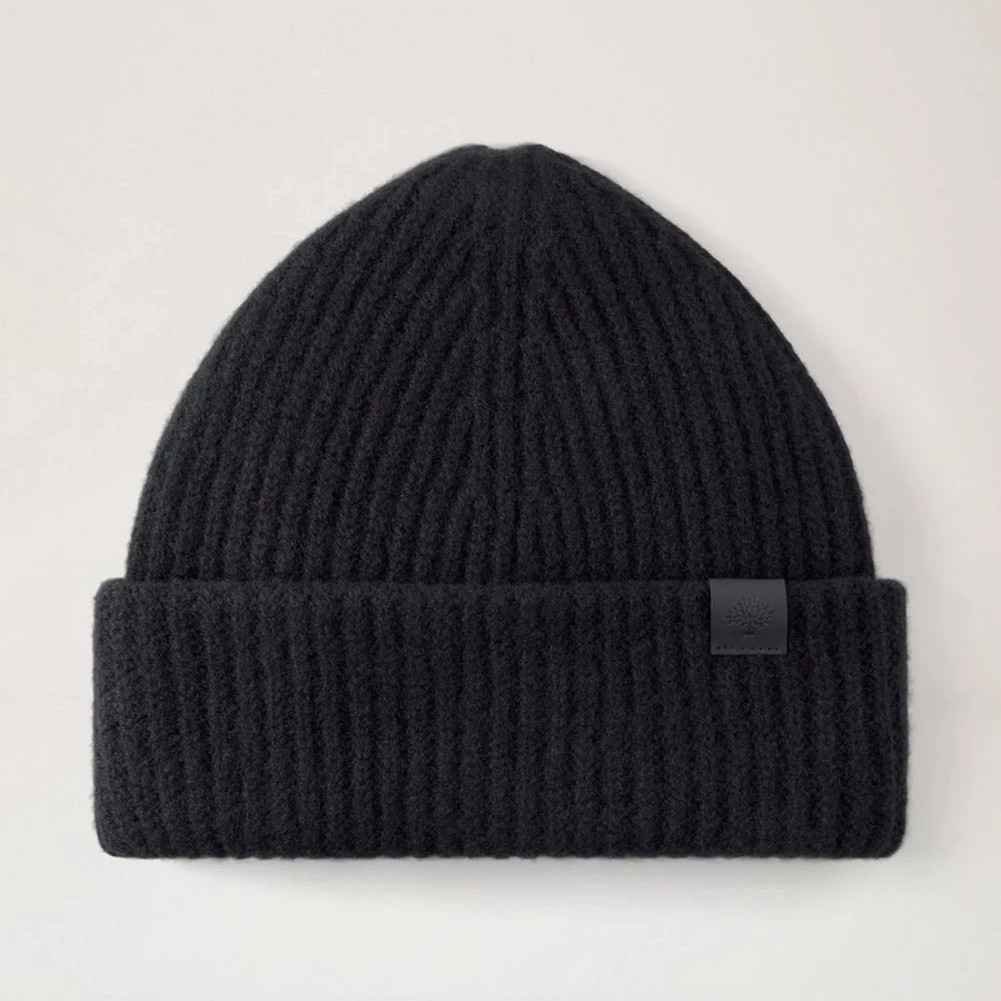 Mulberry Tree Grobstrickmütze aus Wolle in Schwarz