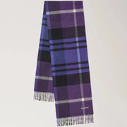 Mulberry Kleiner Schal aus Merinowolle mit Karomuster - Flieder & Amethyst 