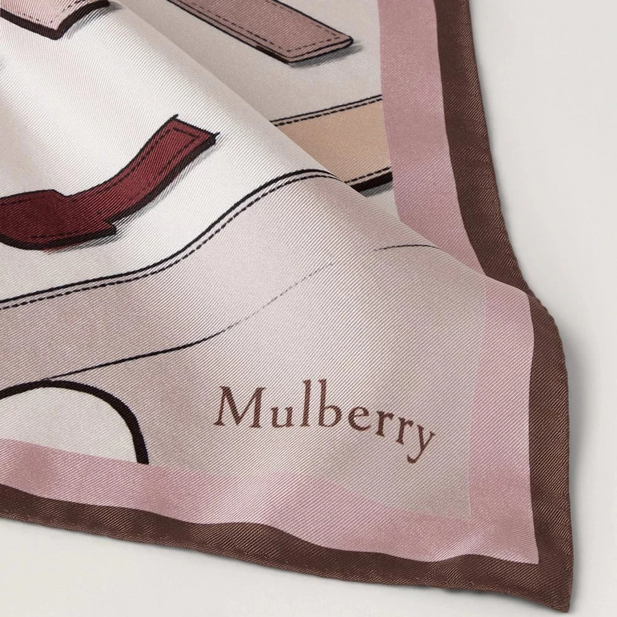 Mulberry Quadratischer Schal – Bayswater Workshop Blossom Pink Seidentwill