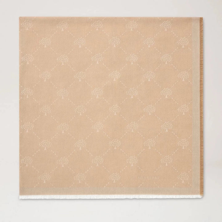 Mulberry Mulberry Diamond Tree Square Camel Baumwolle 