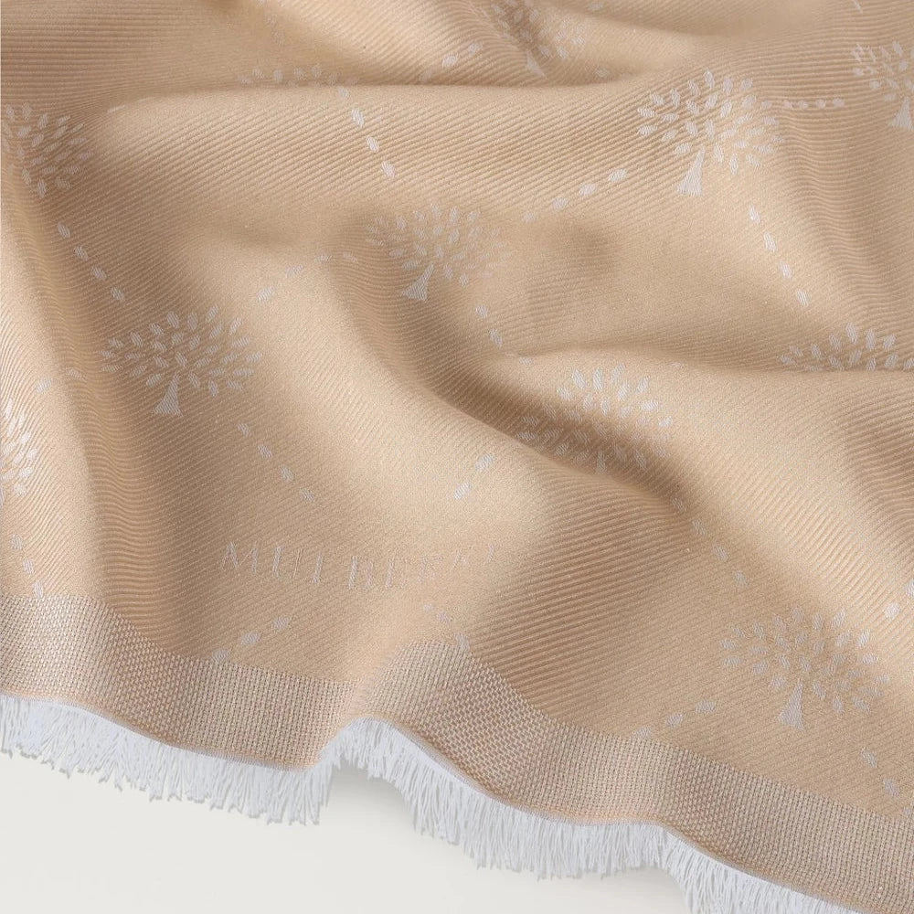 Mulberry Mulberry Diamond Tree Square Camel Baumwolle 