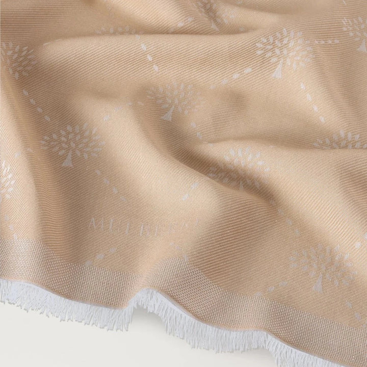 Mulberry Mulberry Diamond Tree Square Camel Baumwolle 