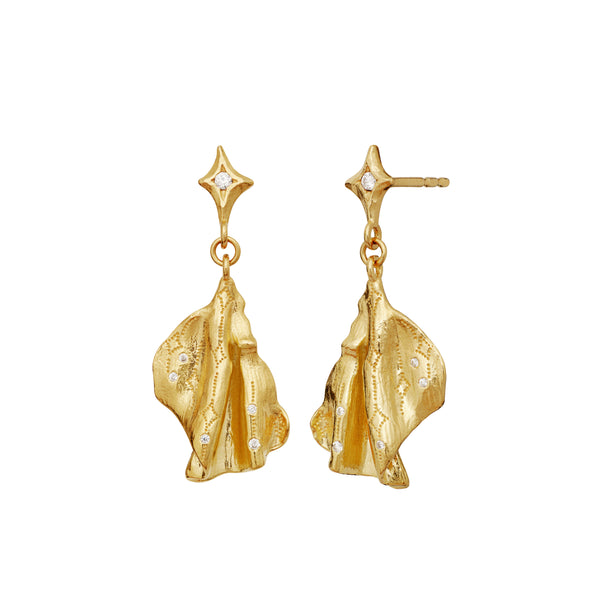 Moonstein Gerda goldplattierte Ohrringe
