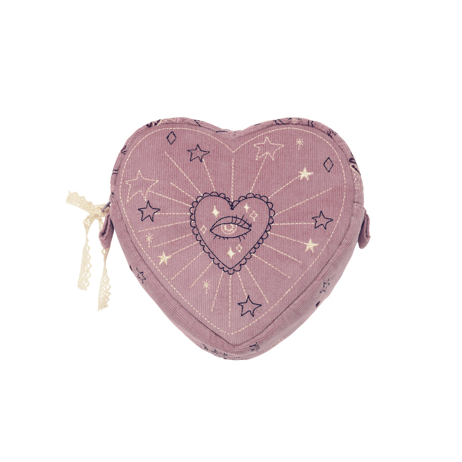 Moonesten Heart Make -up -Tasche magische Lila