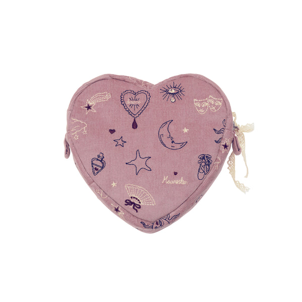 Moonesten Heart Make -up -Tasche magische Lila