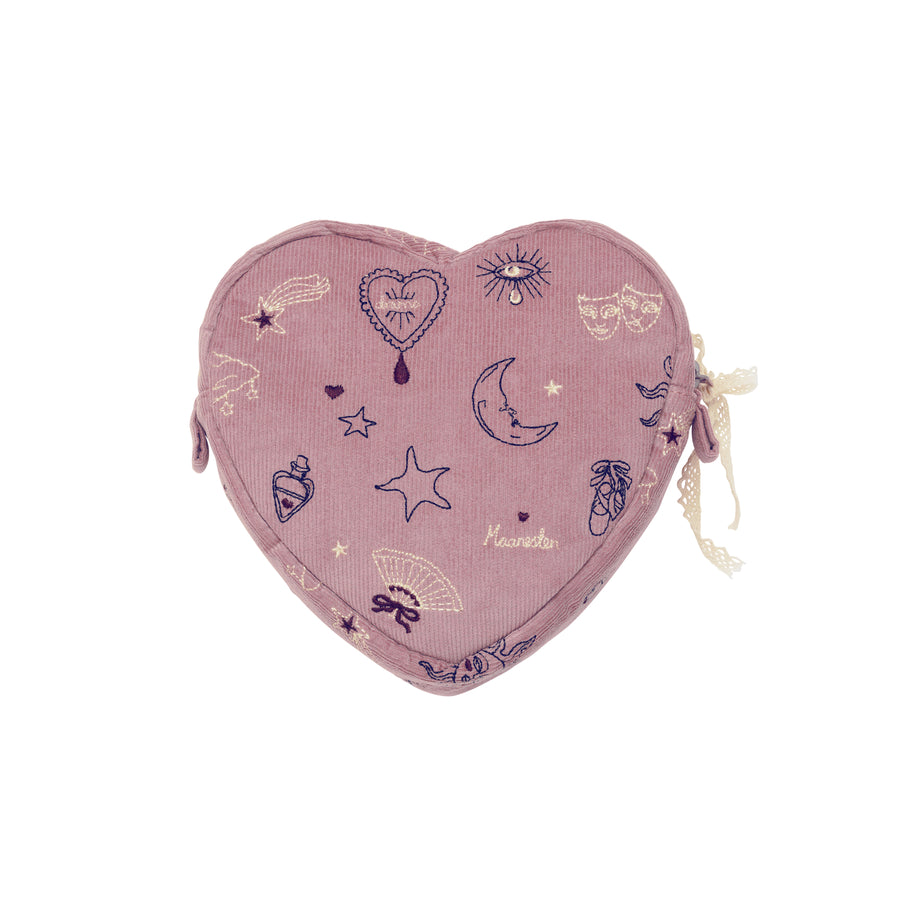 Moonesten Heart Make -up -Tasche magische Lila