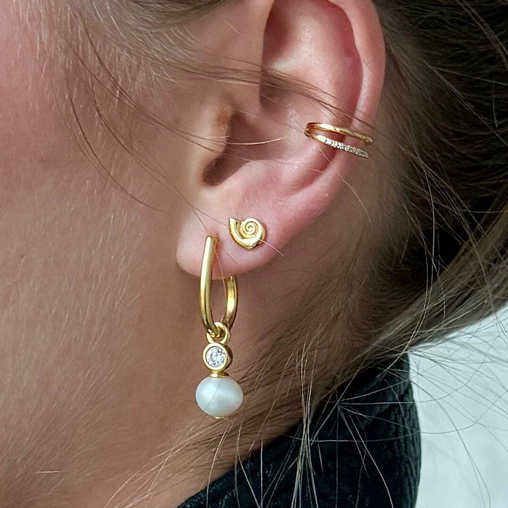 Alura Copenhagen Grace Ear Cuff – Vergoldeter Ear Cuff mit Zirkonia 