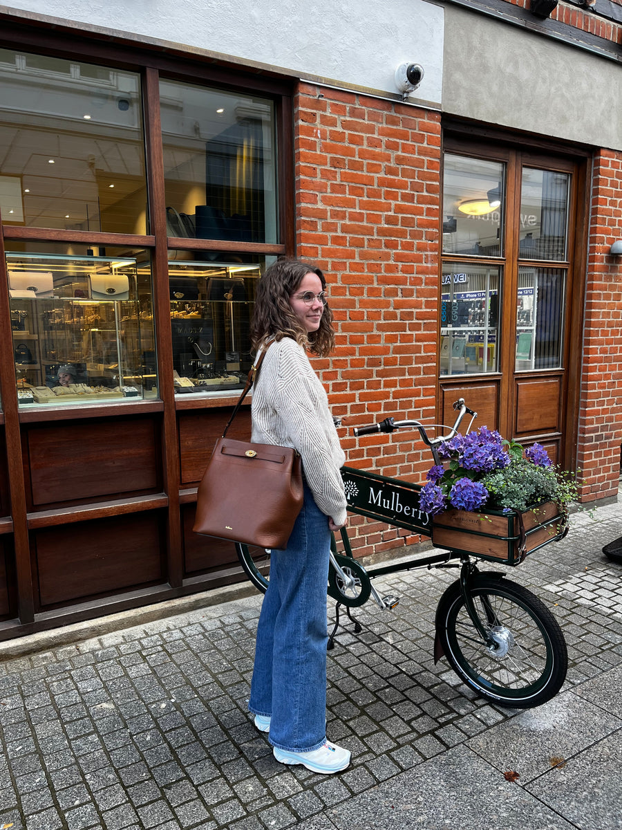 Mulberry Großer Islington Bucket kleines klassisches Getreide Zwei -Ton -Eiche