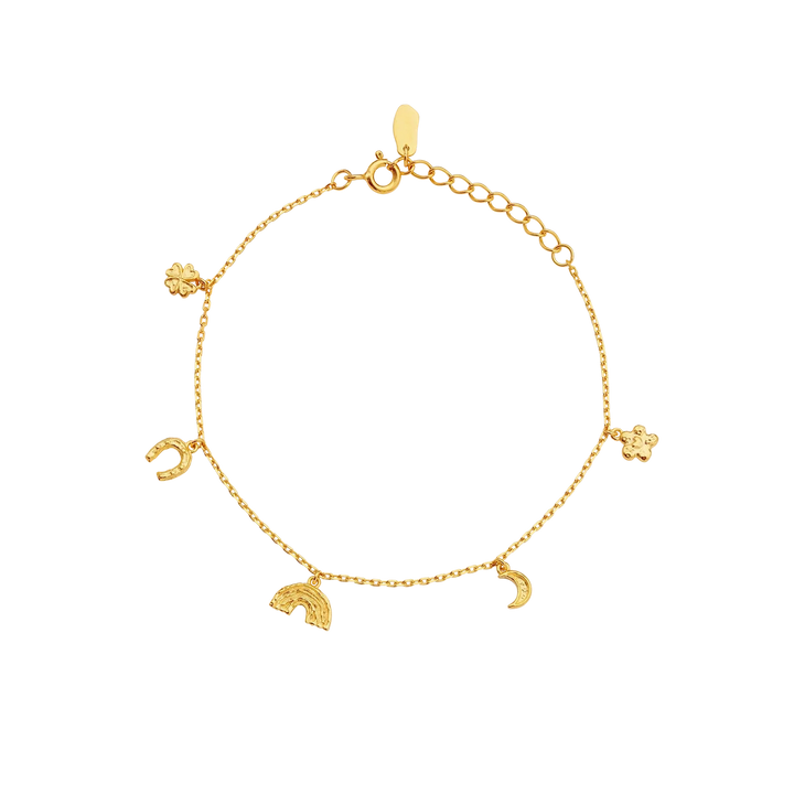 Maanesten Lucky Charm Vergoldetes Armband 