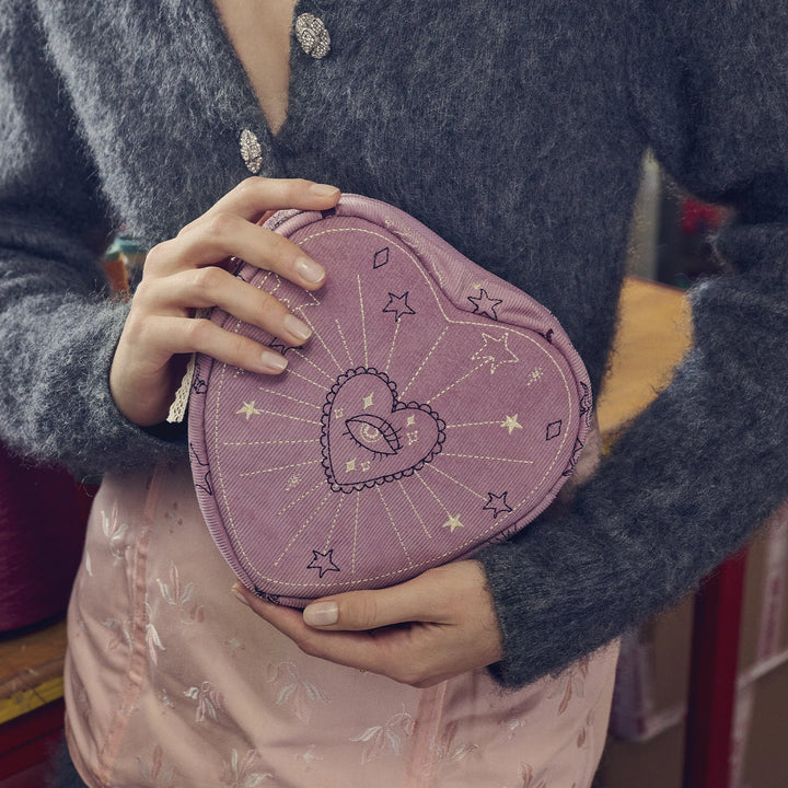 Moonesten Heart Make -up -Tasche magische Lila