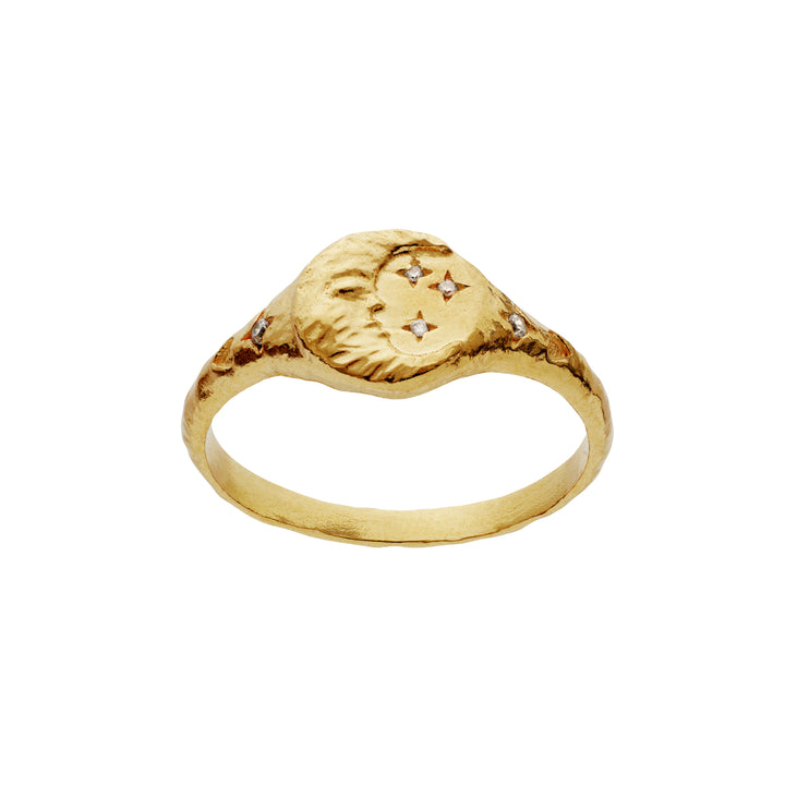 Moonesten Magdalena vergoldeter Ring
