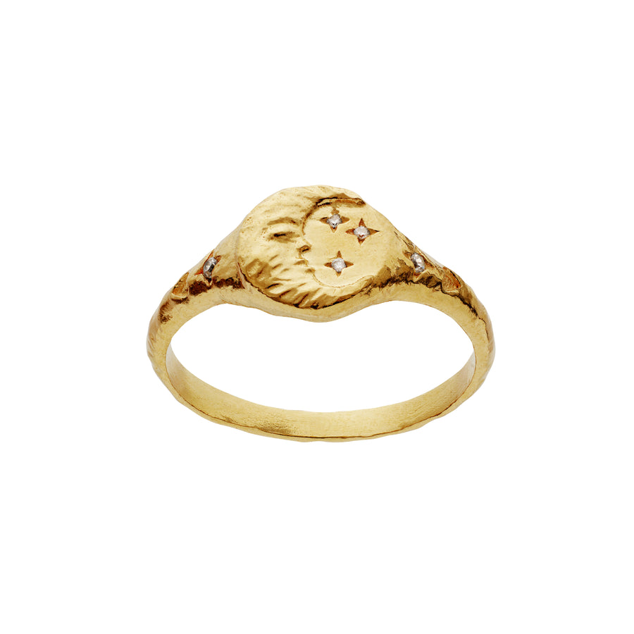 Moonesten Magdalena vergoldeter Ring