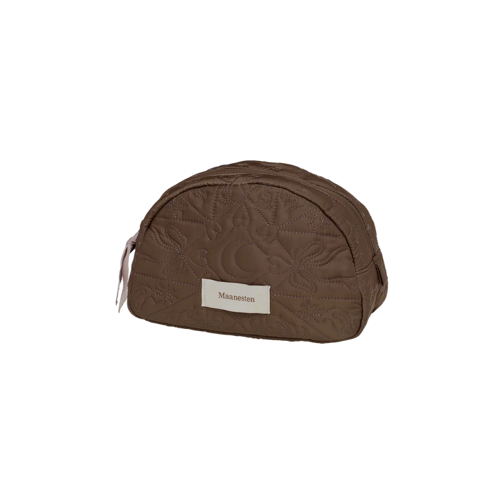 Maanesten Makeup Tasche Medium Brown – Gestepptes Make-up-Etui – Produktbild 2