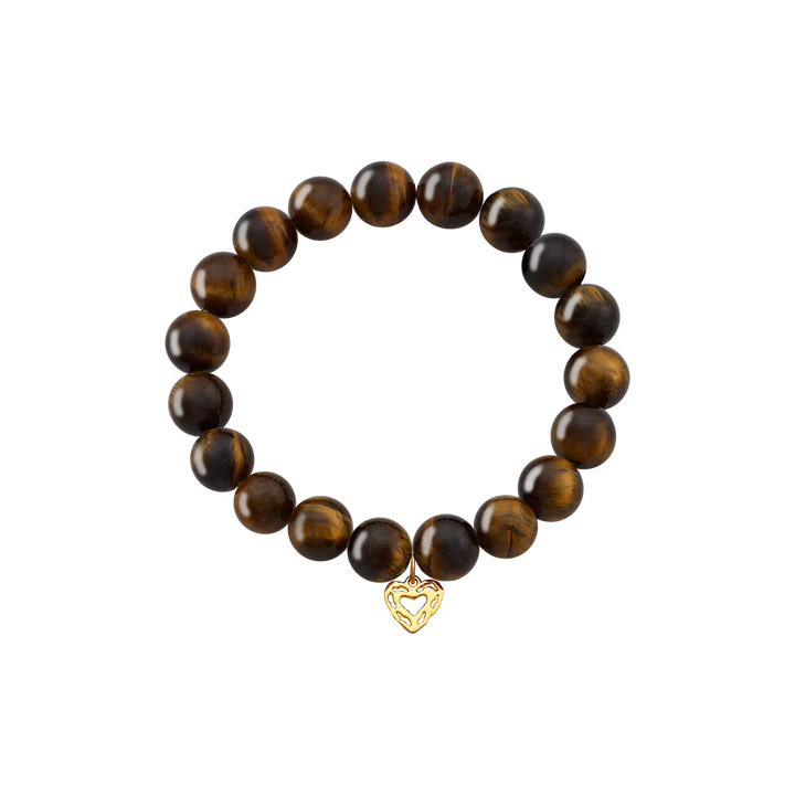 Maanesten Mary Vergoldetes Armband mit Tigerauge-Perlen 