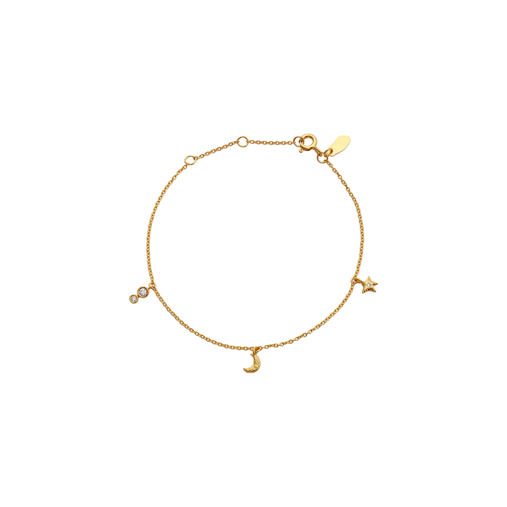 Maanesten Melia Vergoldetes Armband mit weißem Zirkonia 